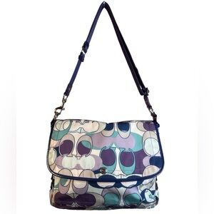Coach Kyra Daisy Scarf messenger bag w/twilly